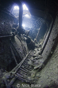 Red Sea wreck interior view by Nick Blake 